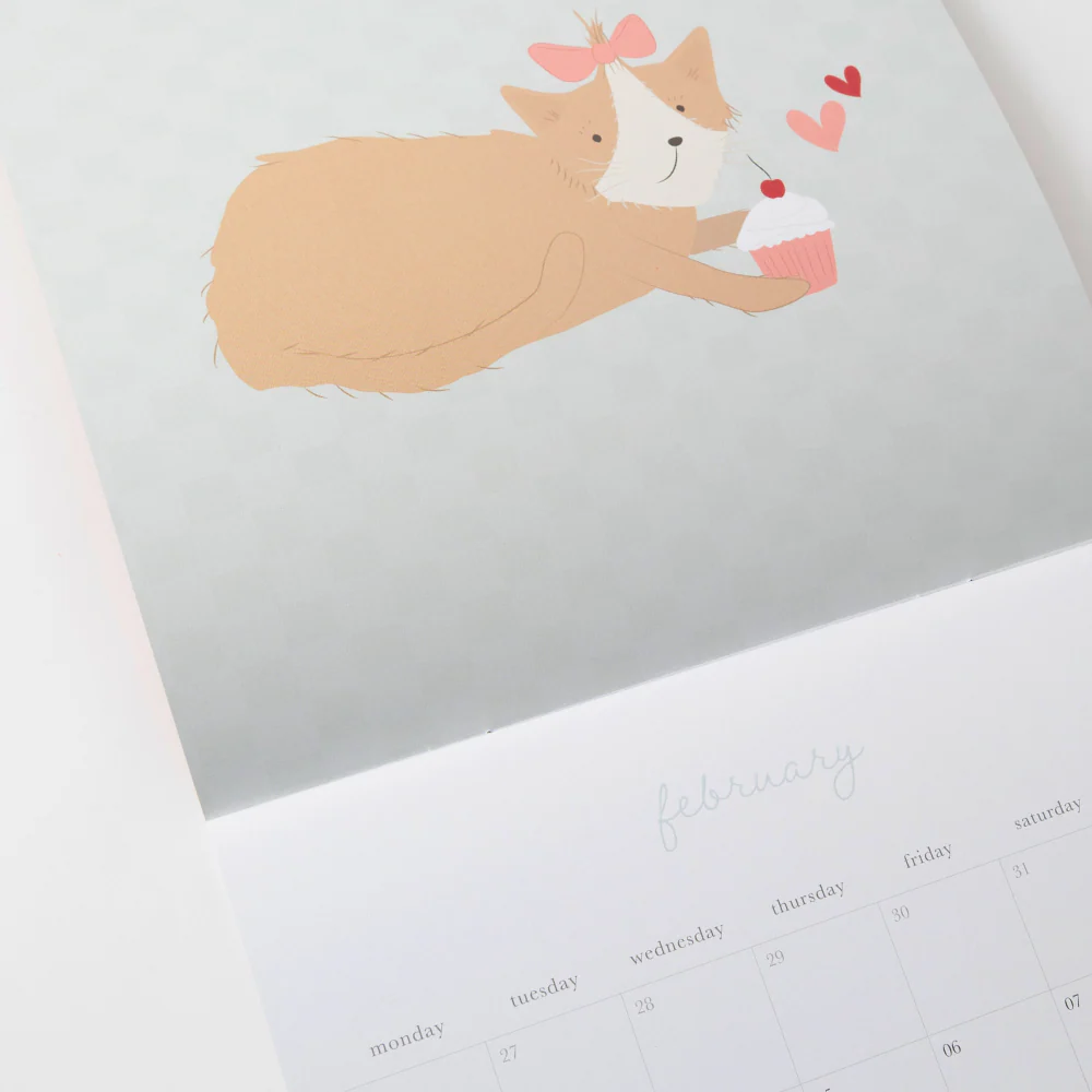 2026 A2 Wall Calendar - Kit-Tea Cat - Image 3