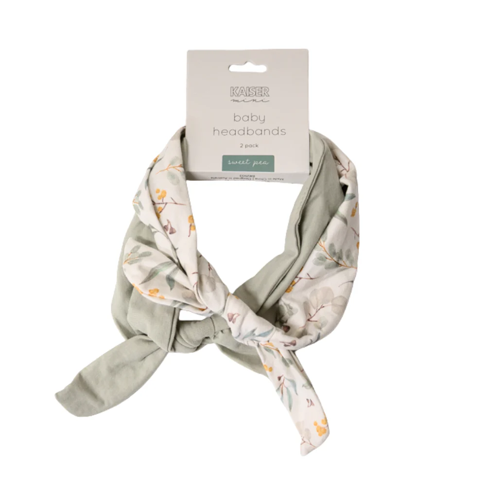 Sweet Pea Series Headbands 2pk - WATERCOLOUR FOLIAGE - Image 2
