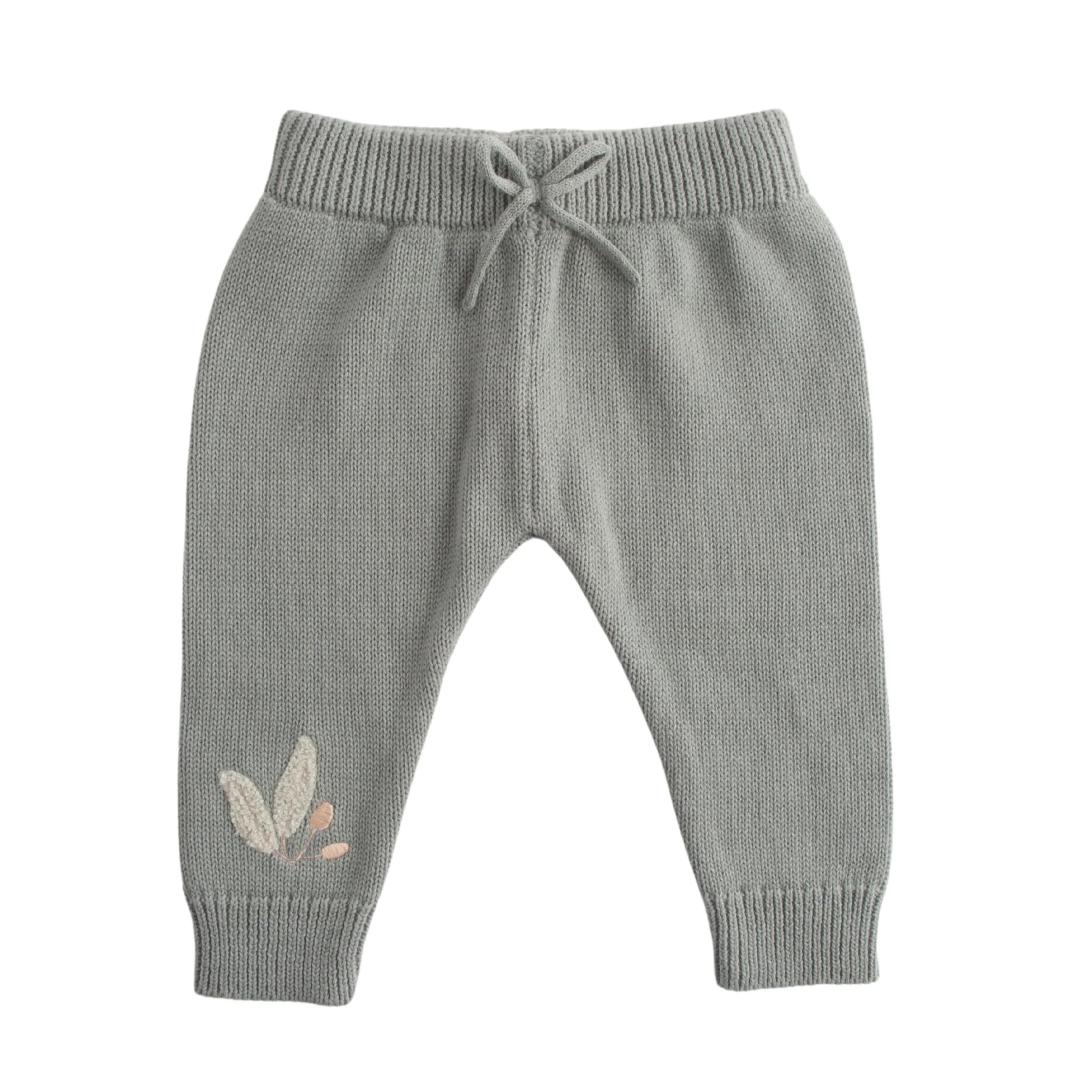Baby Knit Jogger - DUSTY BLUE Size 0-6M