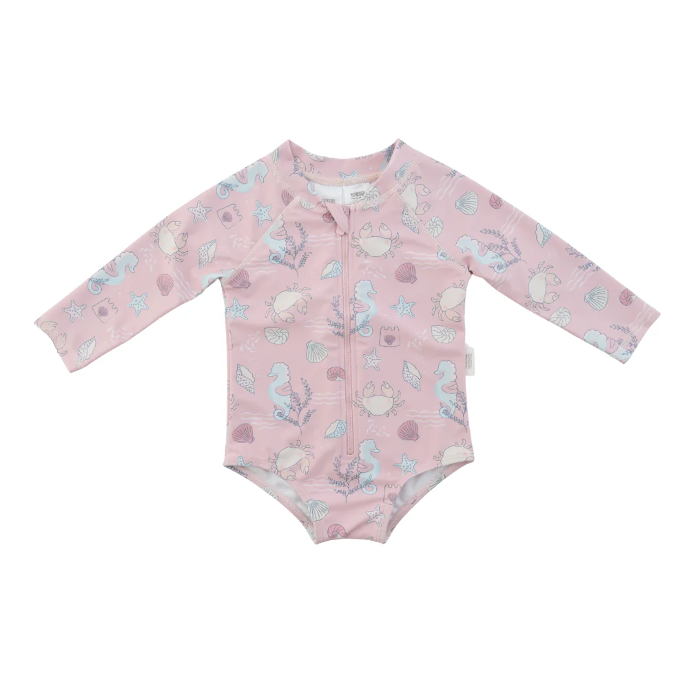 Baby Long Sleeve Swimsuit 6-12m - CORAL LIFE