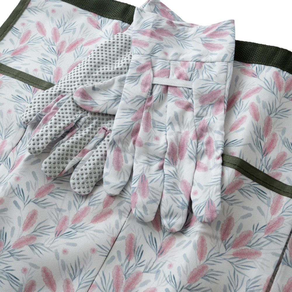 Blossoms Series Gardening Gloves & Apron Set - WILD GREVILLEAS - Image 2