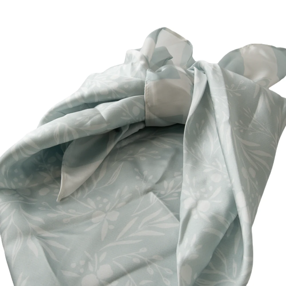 Blossoms Series Print Neckerchief - SAGE LEAF - Image 2