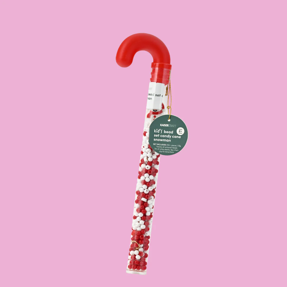Christmas Bead Set Candy Cane - Snowman Necklace/Bracelet - Image 2
