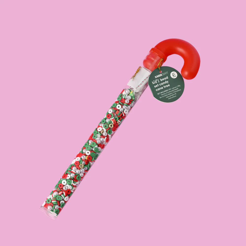 Christmas Kid's Bead Set Candy Cane - Tree Necklace/Bracelet - Image 2