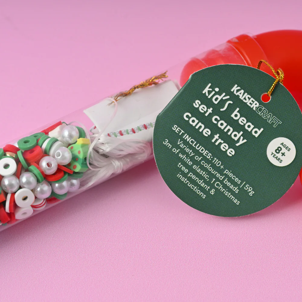 Christmas Kid's Bead Set Candy Cane - Tree Necklace/Bracelet - Image 3