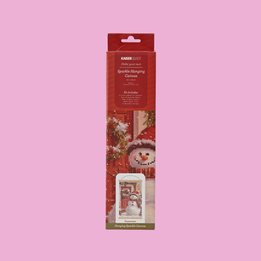 Christmas Sparkle Hanging Canvas 30x50cm - Snowman - Image 2