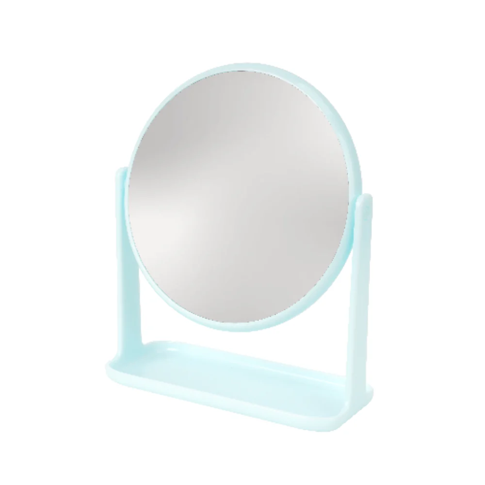 Gelato Series Makeup Mirror with Tray Round - SKY - Image 2