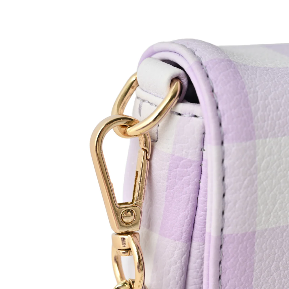 Gelato Series Mini Side Bag - PURPLE GINGHAM - Image 2