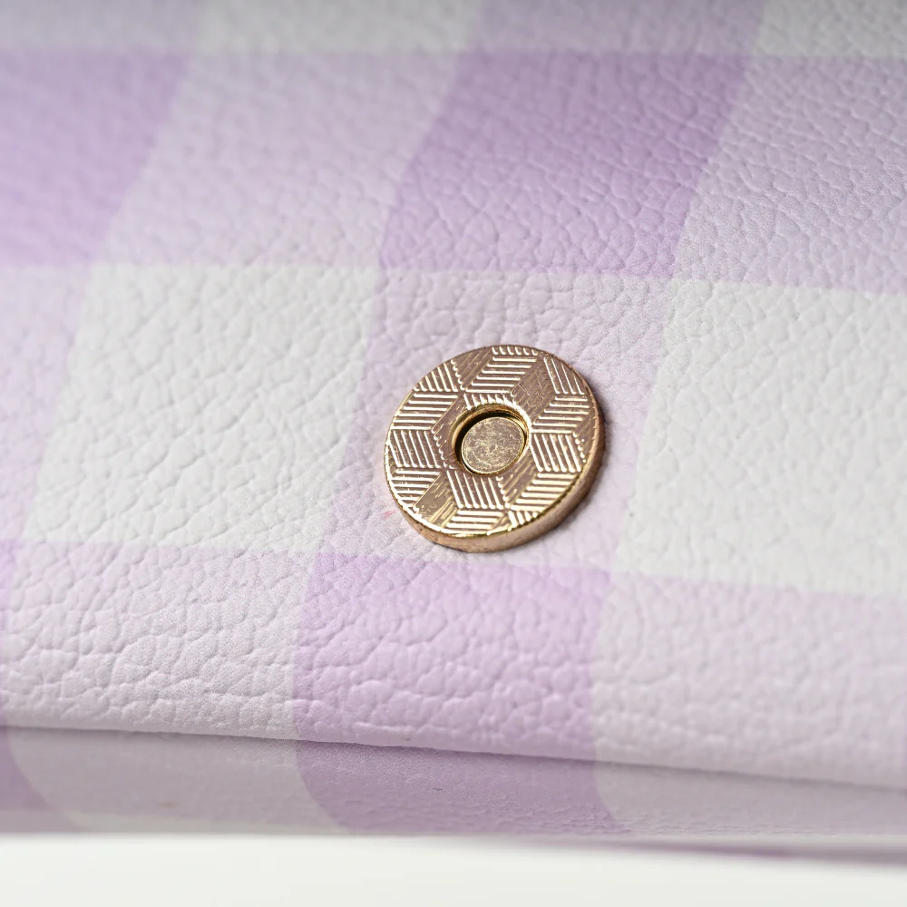 Gelato Series Mini Side Bag - PURPLE GINGHAM - Image 3