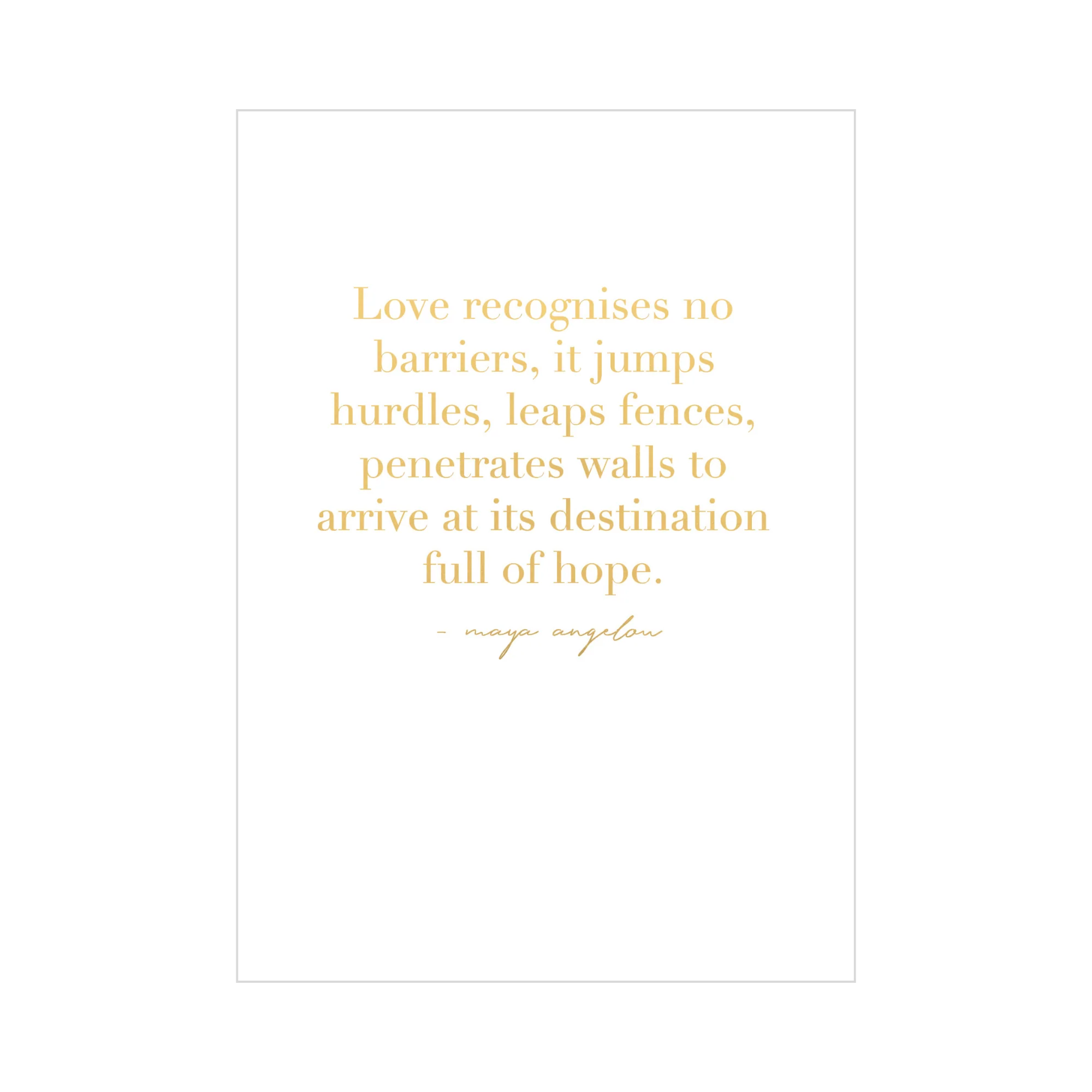 Greeting Card WEDDING - LOVE QUOTE