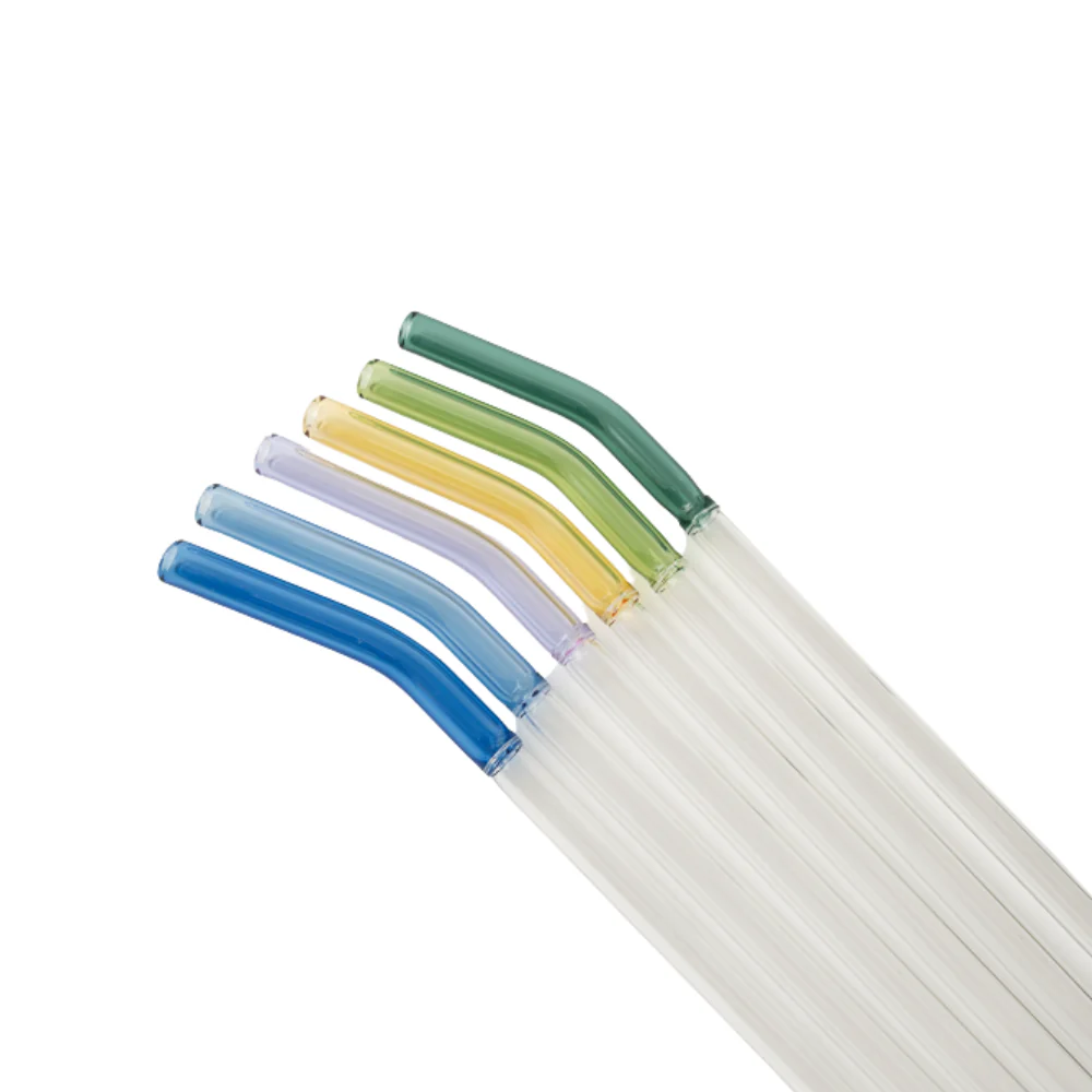 Indigo Series Glass Straw 6pk - SPRING - Image 2