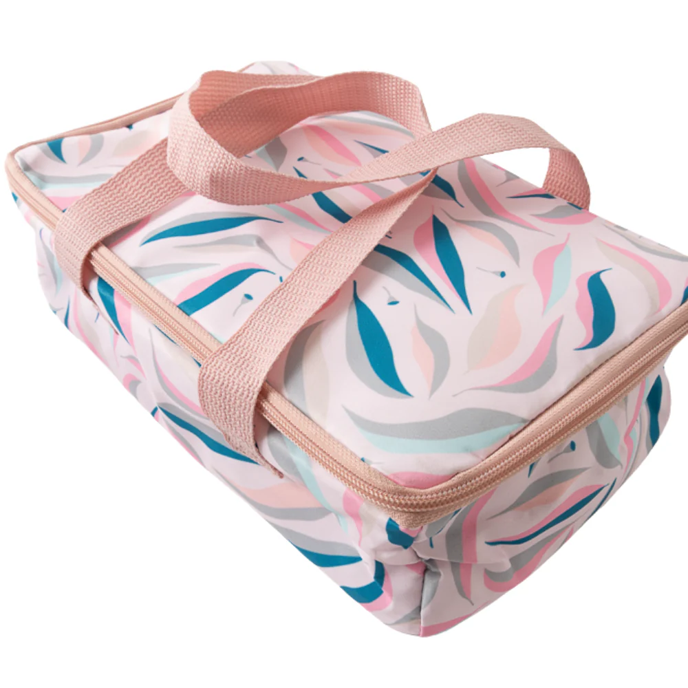 Indigo Series Zip Around Flat Lunch Bag - GUM LEAVES - Image 3