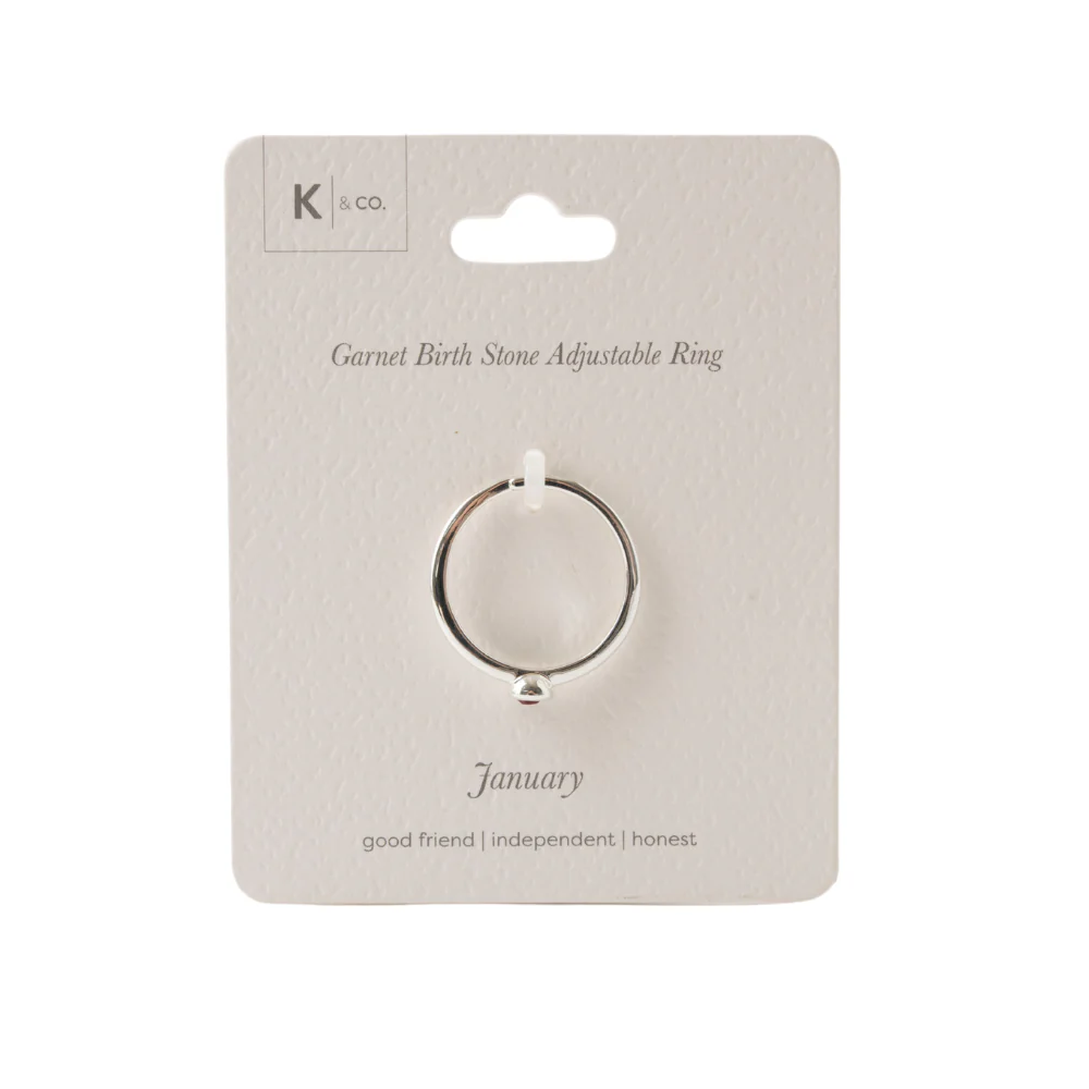 K&CO. Birthstone Adjustable Ring - JANUARY - Image 2