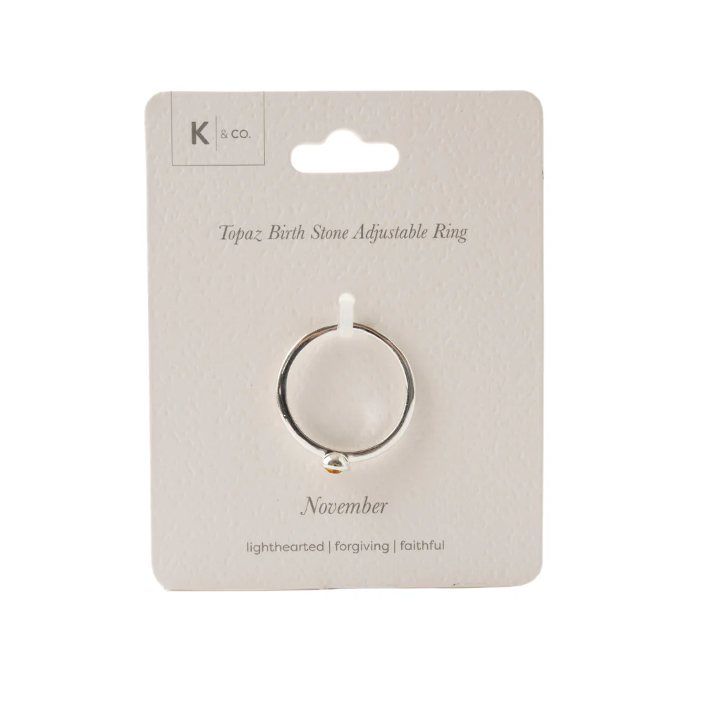 K&CO. Birthstone Adjustable Ring - NOVEMBER - Image 2