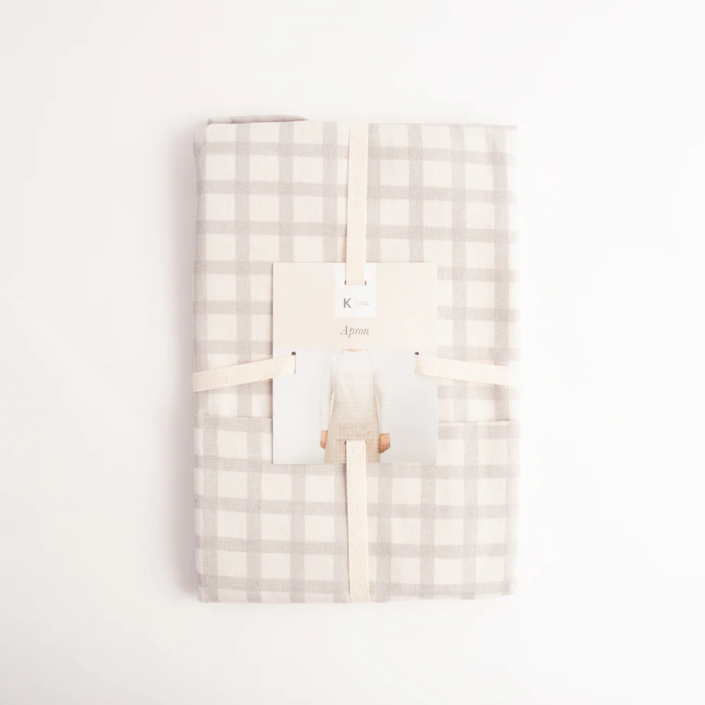 K&Co Home Collection Apron - GREY CHECK