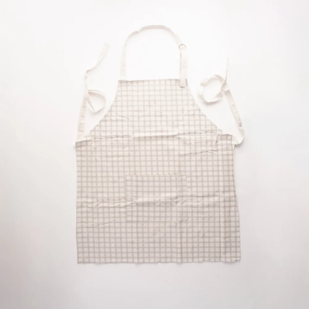 K&Co Home Collection Apron - GREY CHECK - Image 2