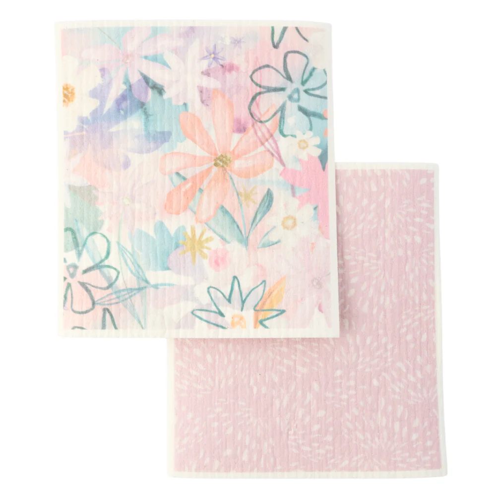 K&Co. Plumberry series Sponge Cloth 2pk - PLUMBERRY