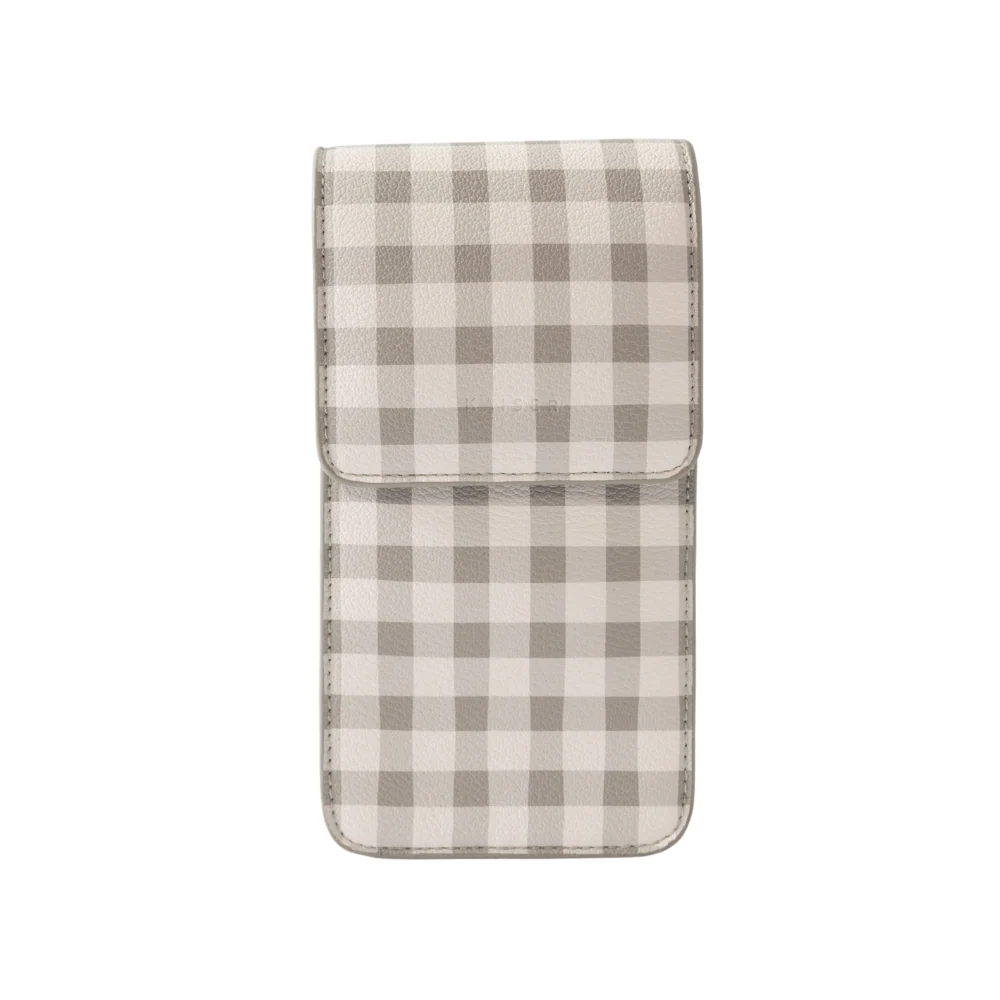 Kaiser Crossbody Phone Bag - Sage Gingham