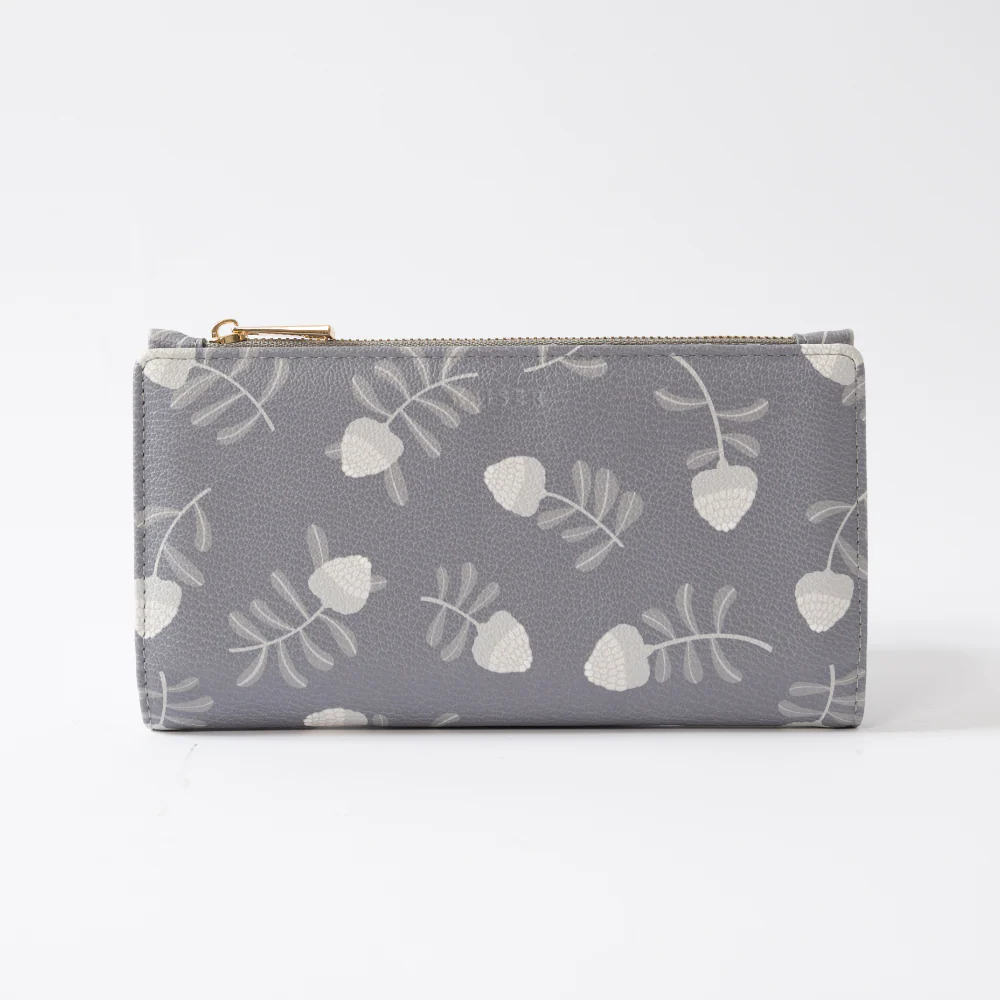 Kaiser Faux Leather Purse - Grey Waratah - Image 2