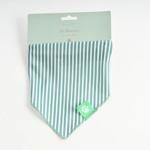 Pet Bandana - GREEN STRIPE - Image 2