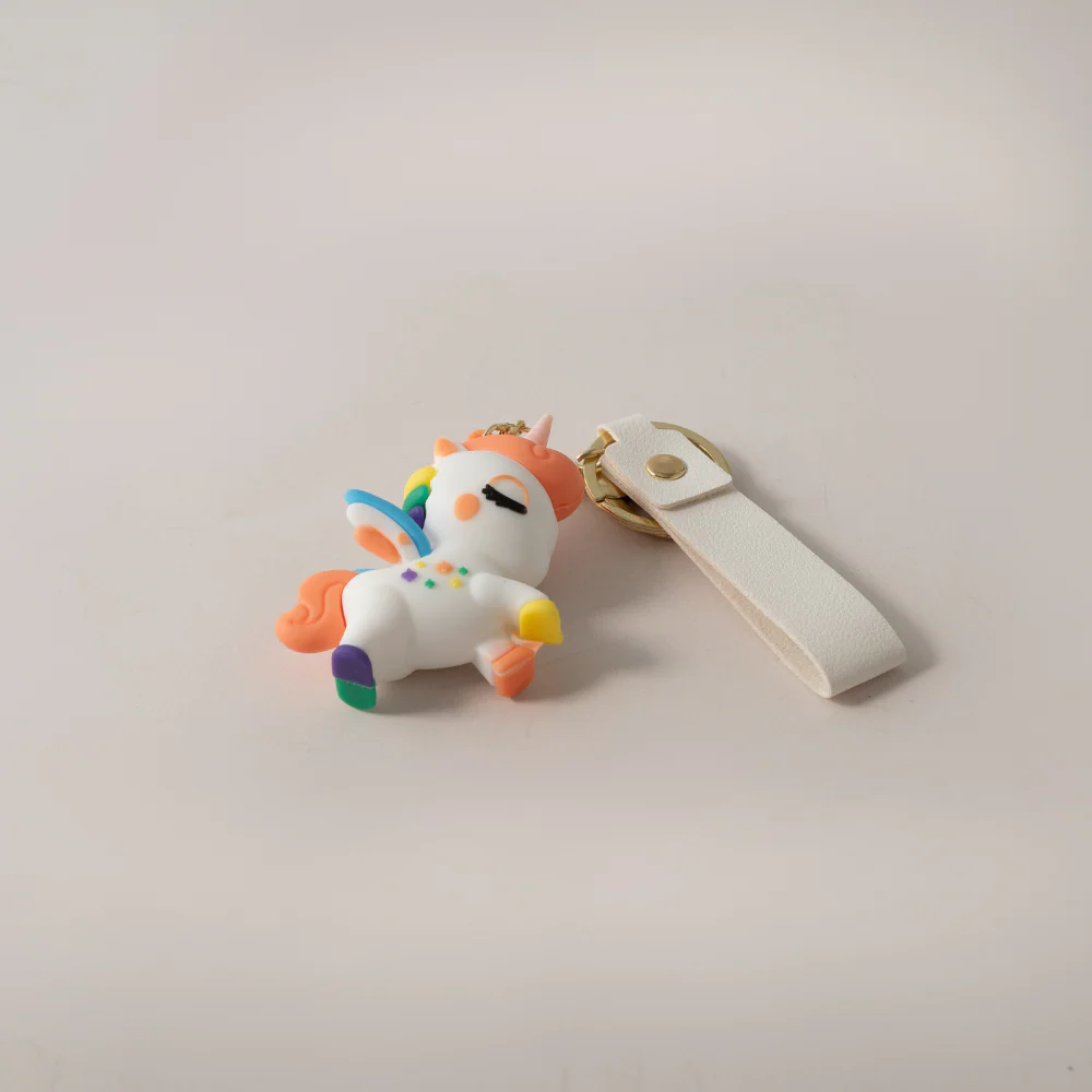 Keychain 3D Unicorn - WHITE - Image 2