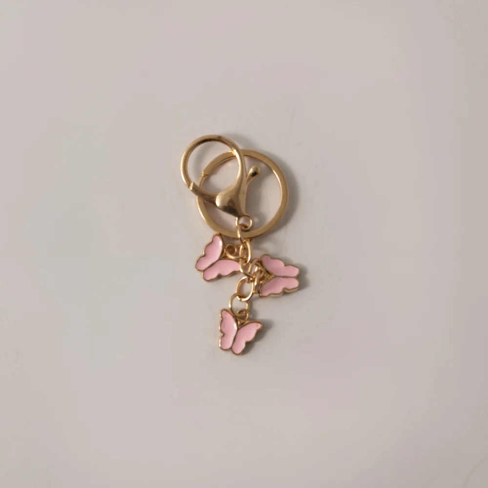 Keychain Enamel Butterfly - PINK