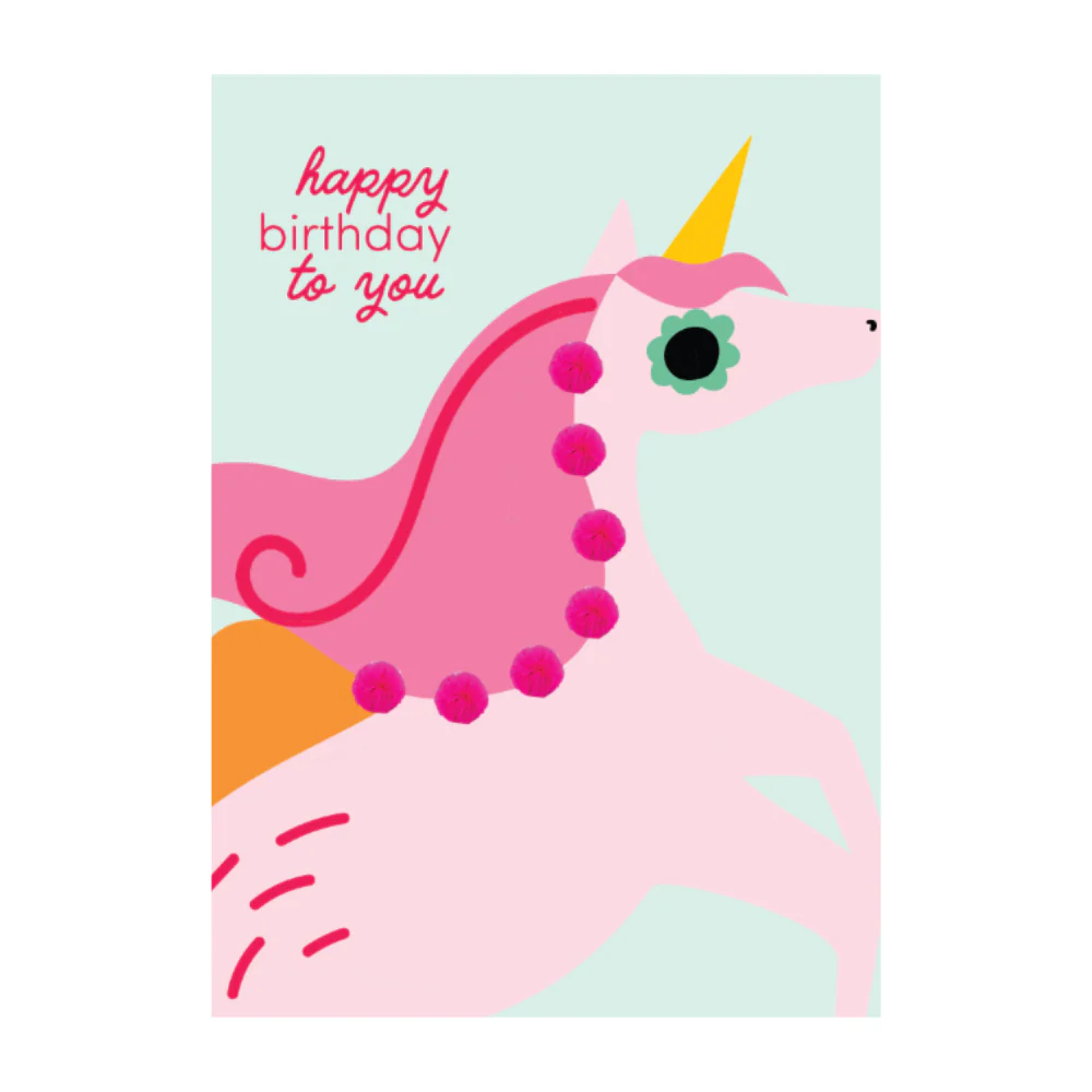Premium Greeting Card SUMMER SPRINGS - Unicorn