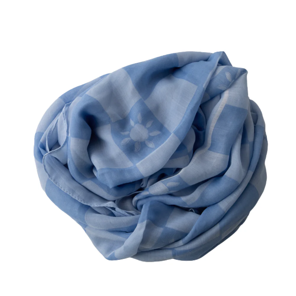 Soleil Series Print Scarf -Soleil Series CHECK - Image 2