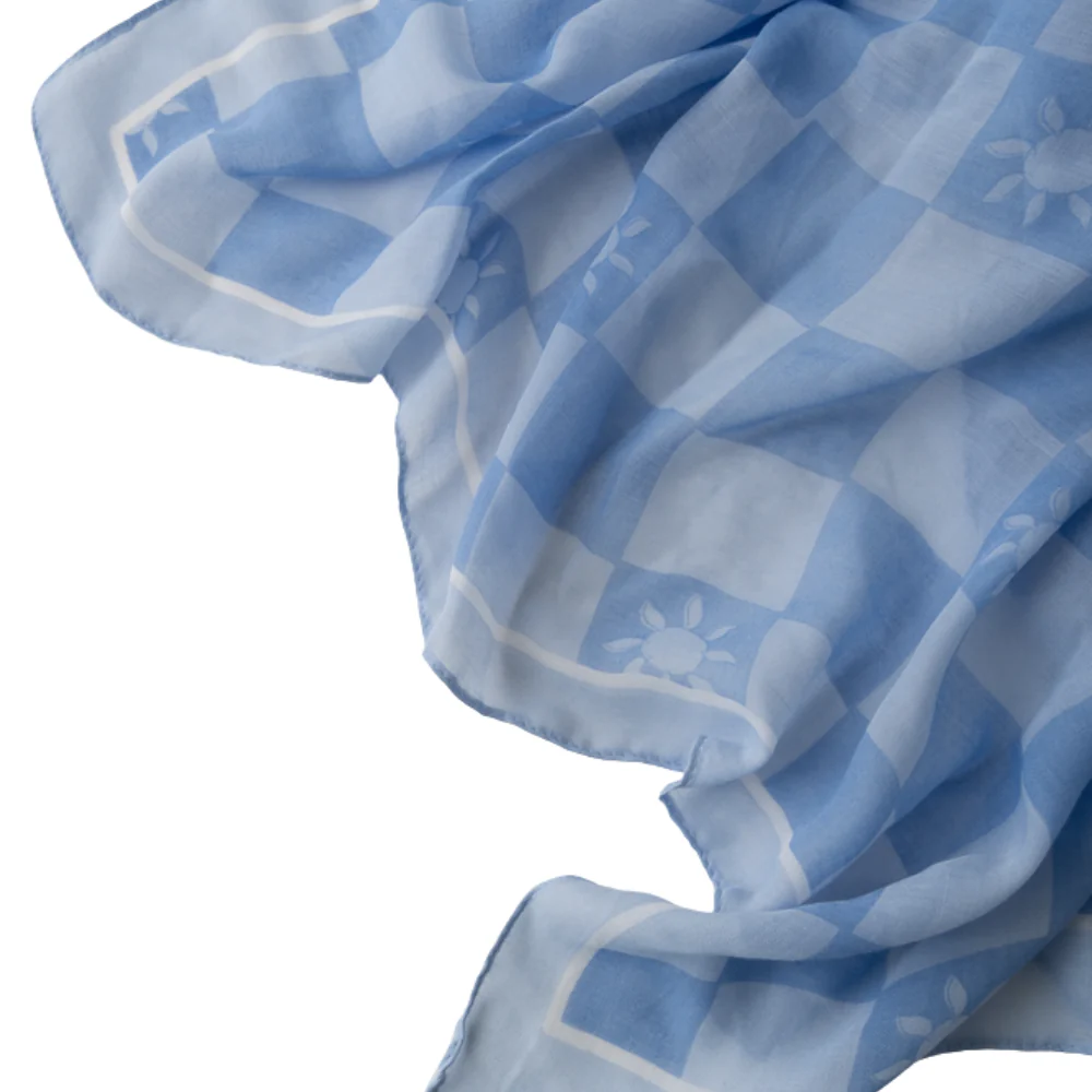 Soleil Series Print Scarf -Soleil Series CHECK - Image 3