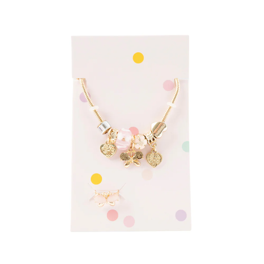 Sunnie Series Charm Bracelet & Ring Set - BUTTERFLY GOLD