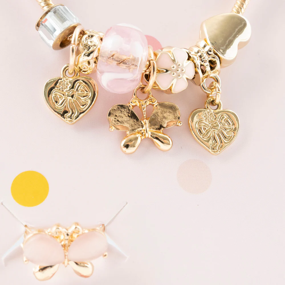 Sunnie Series Charm Bracelet & Ring Set - BUTTERFLY GOLD - Image 2