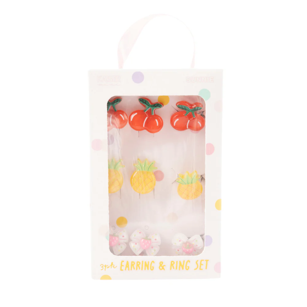 Sunnie Series Earring & Ring Set 3pk - FRUITY FUN - Image 2