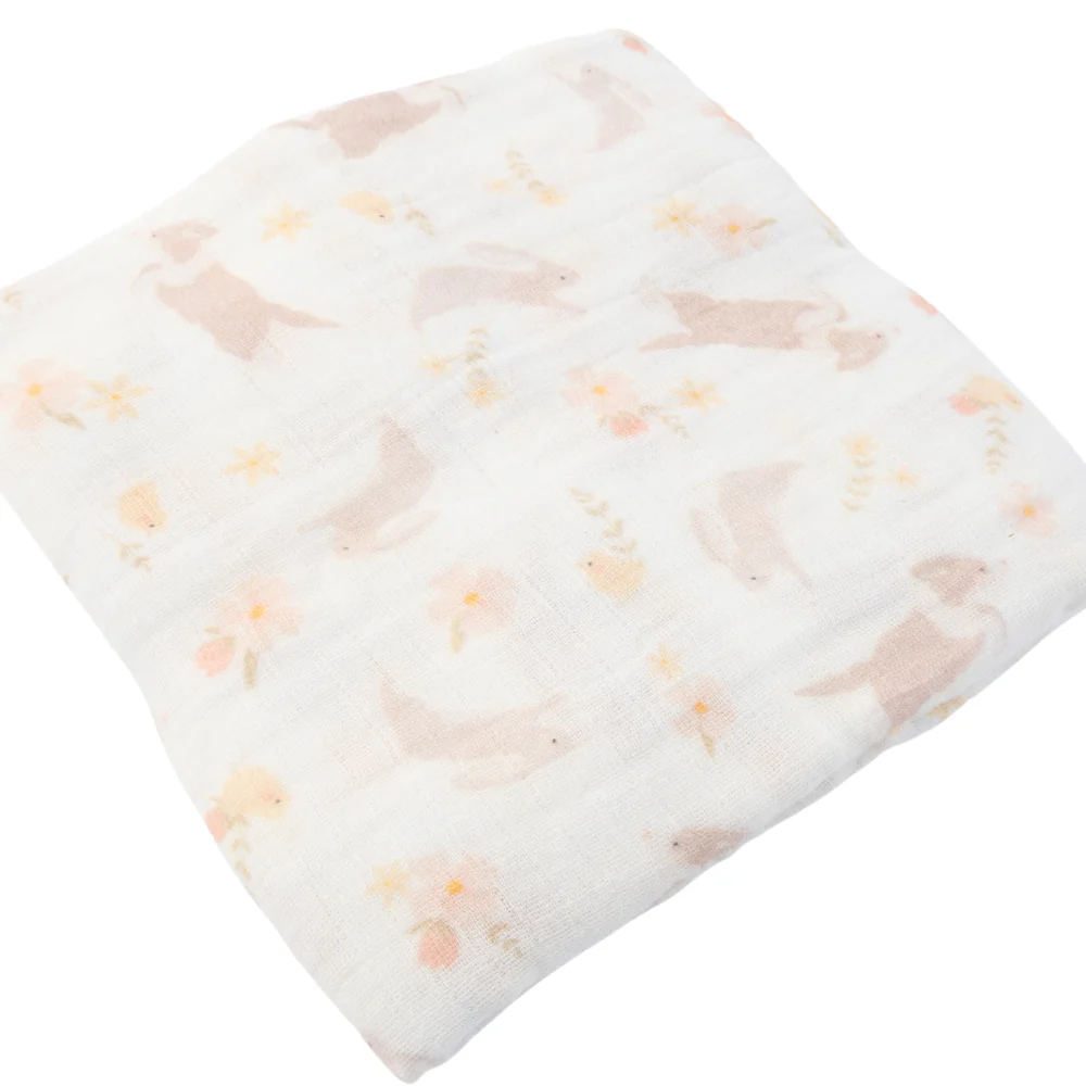 Sweet Pea series Muslin Swaddle - FLORAL FARM - Image 2