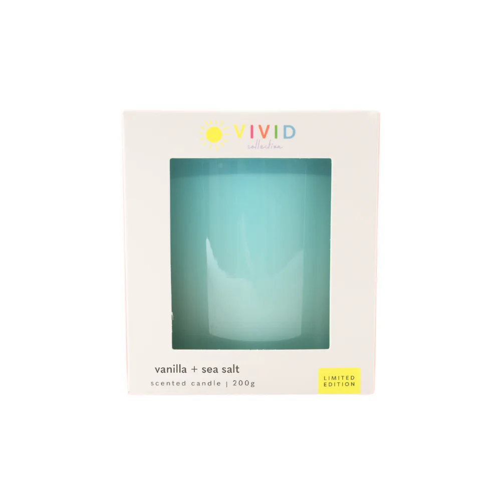 Vivid Collection Glass Candle 200g - BLUE - Image 2