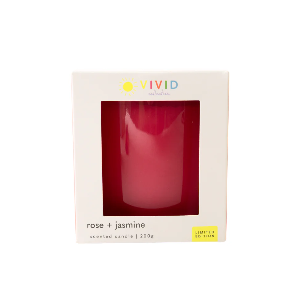 Vivid Collection Glass Candle 200g - PINK - Image 2
