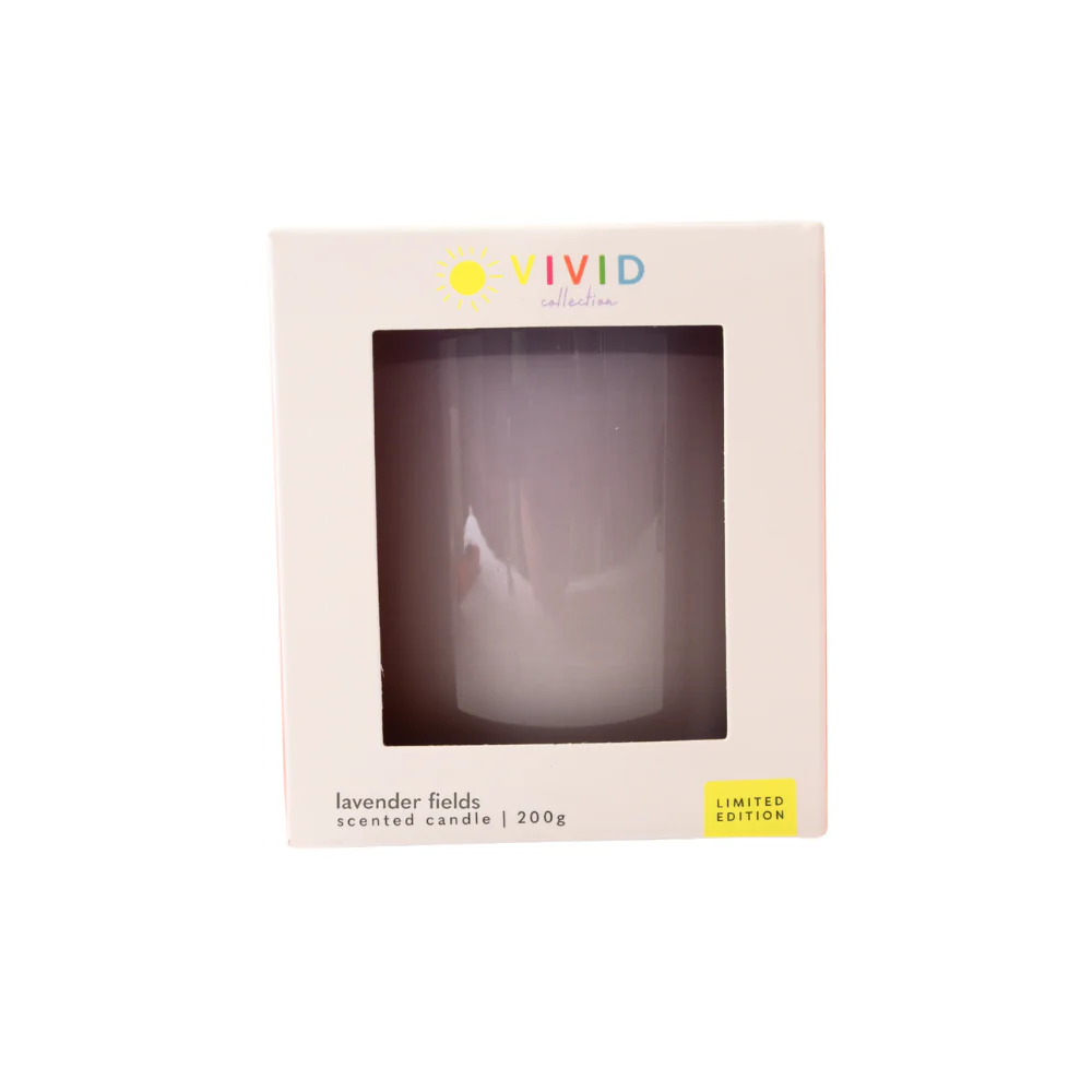 Vivid Collection Glass Candle 200g - PURPLE - Image 2