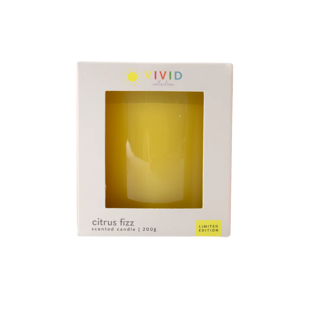 Vivid Collection Glass Candle 200g - YELLOW - Image 2