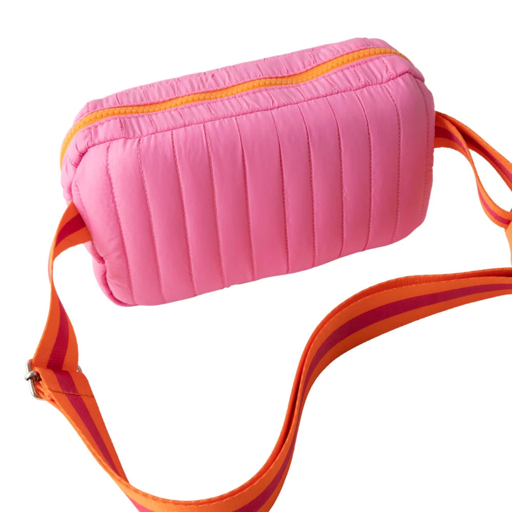 Vivid Collection Quilted Bum Bag - PINK - Image 2