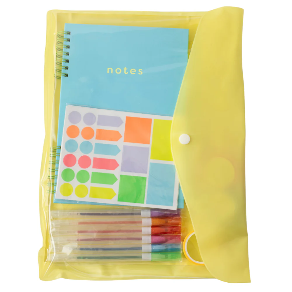 Vivid Collection Stationery Set - YELLOW/BLUE - Image 2